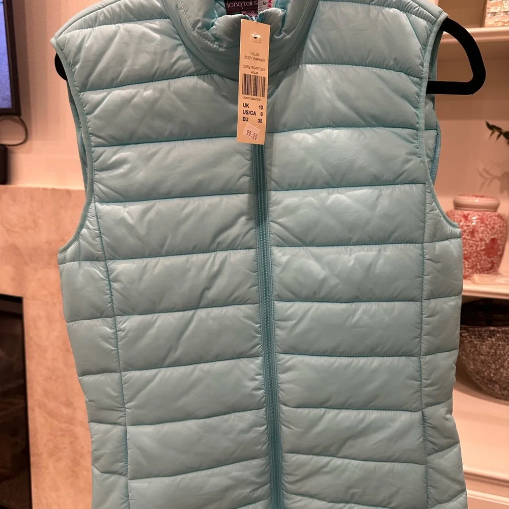 Aqua Long Tall Sally Light Blue Quilted Vest - Picture 1 of 1
